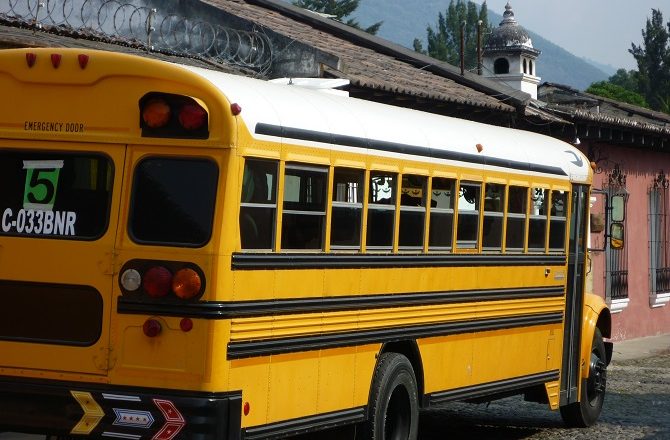 A school bus in Guatemala