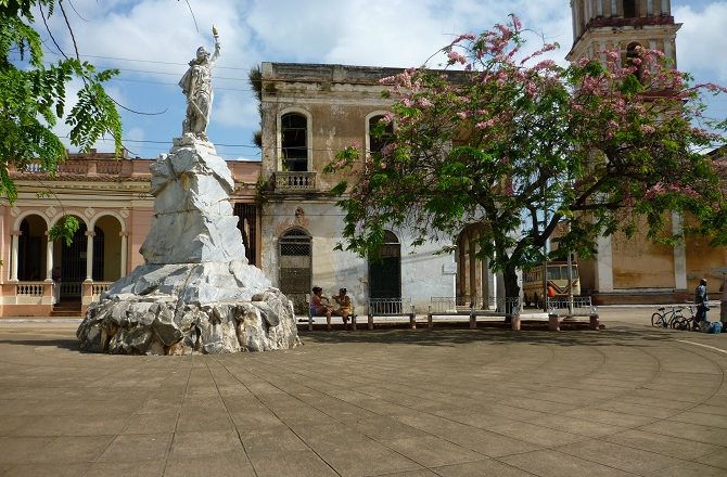 The main square in Remedios, Cuba