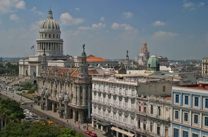 A panoramic view over Old Havana in Cuba