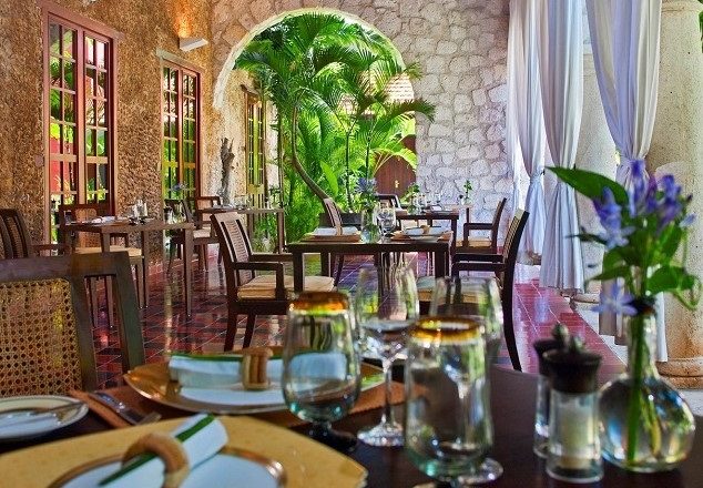 The restaurant at Hotel Puerta Campeche