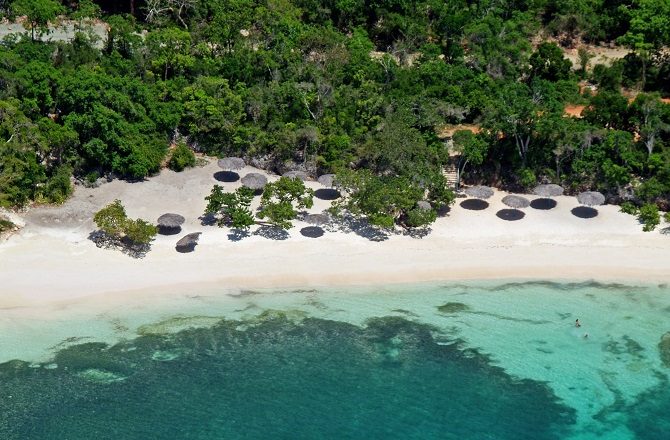 Aerial shot of one of Guardalavaca's beautiful beaches