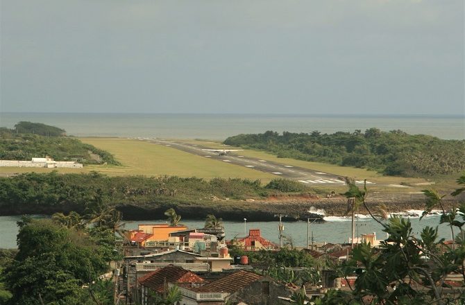Baracoa airport in Cuba