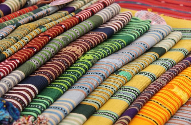 Traditional Guatemalan throws