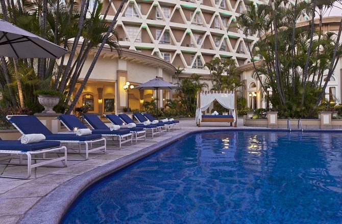 The swimming pool at the Westin Camino Guatemala City