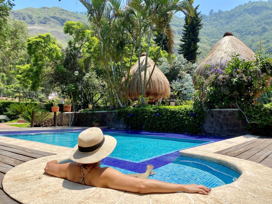 Woman In Pool Lake Atitlan